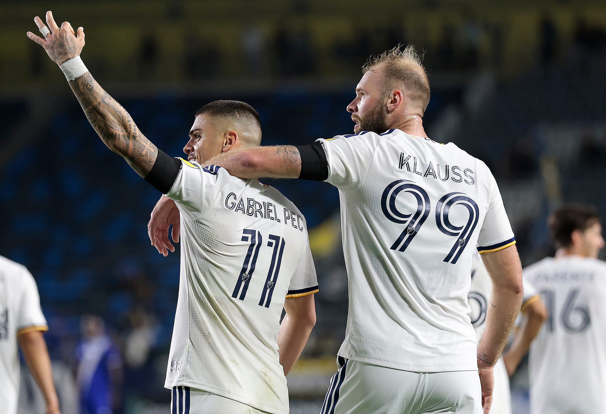 Gabriel Pec scores his first career hat trick as the LA Galaxy beat Mount Pleasant in the Concacaf Champions Cup